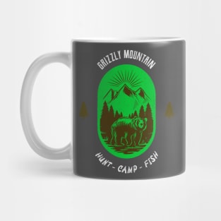 Grizzly Mountain Hunt Camp Fish - Green V2 Mug